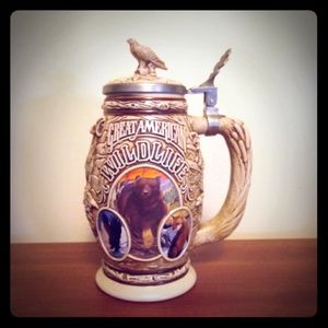Collectors Handcrafted Stein Wildlife AVON
